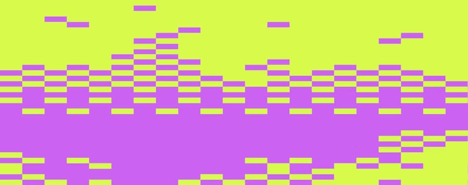 A pattern of purple and green rectangles.