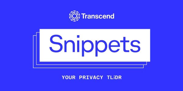 Snippets Privacy Newsletter